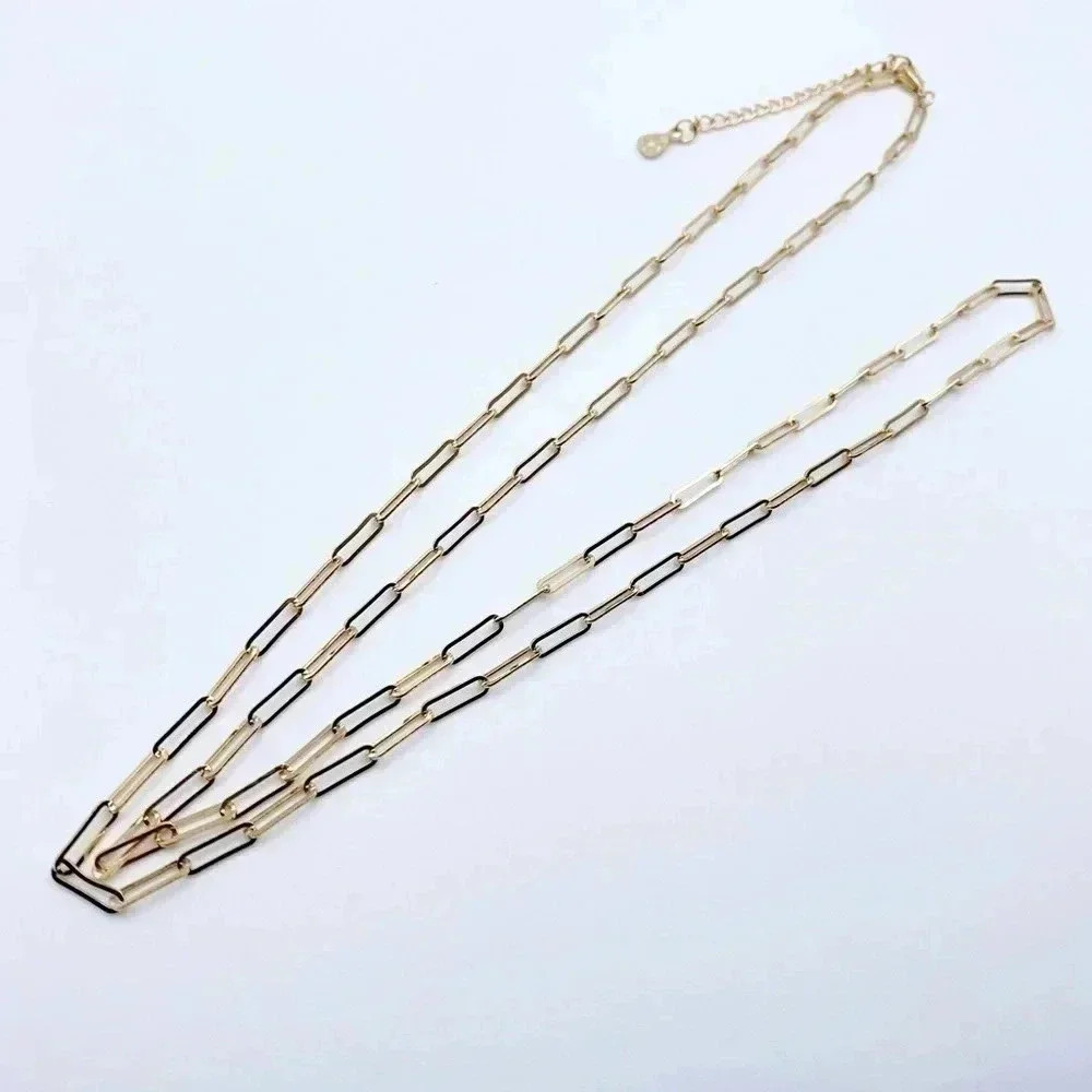 Paper Clip Chain Necklace - Picture 2 of 5